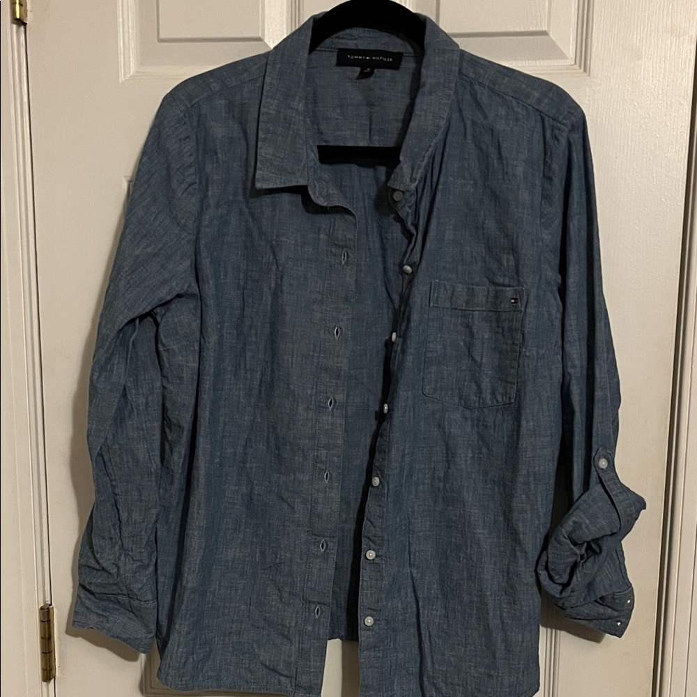 Tommy Hilfiger Blue Button-Up Shirt